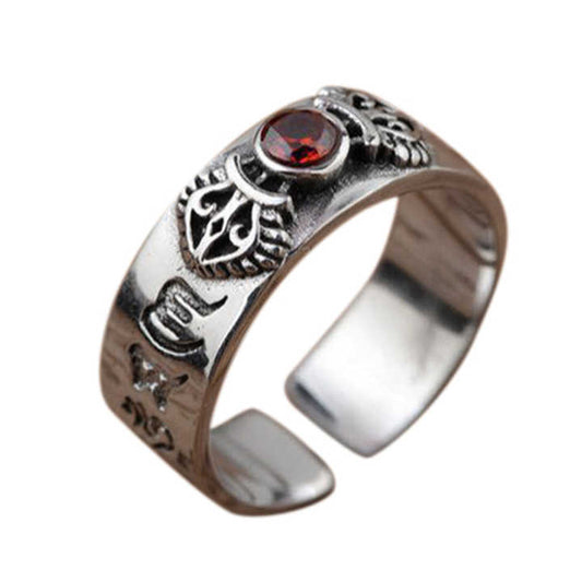 "Mantra" ring in 925 silver