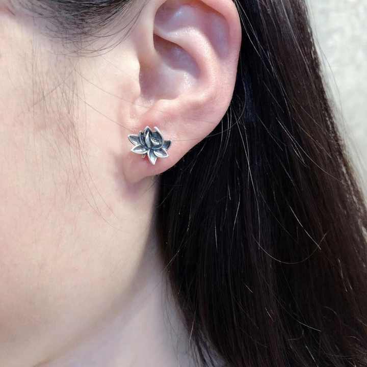 Pendientes "Flor de loto" plata 925