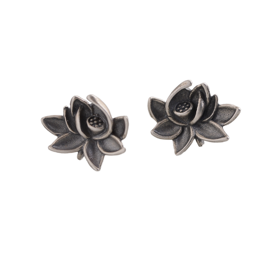 "Lotus flower" earrings, 925 silver