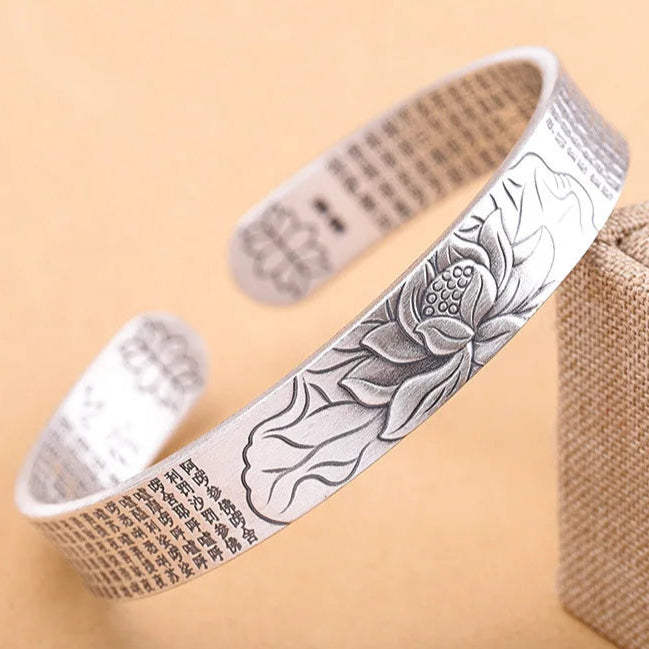 "Lotus flower" bracelet in 925 silver