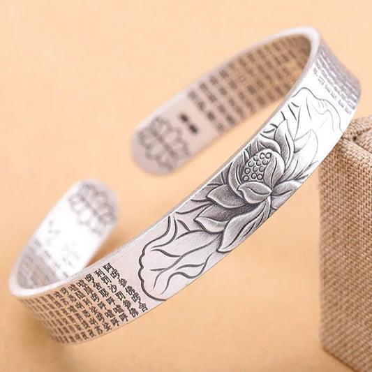 Brazalete "Flor de loto" plata 925