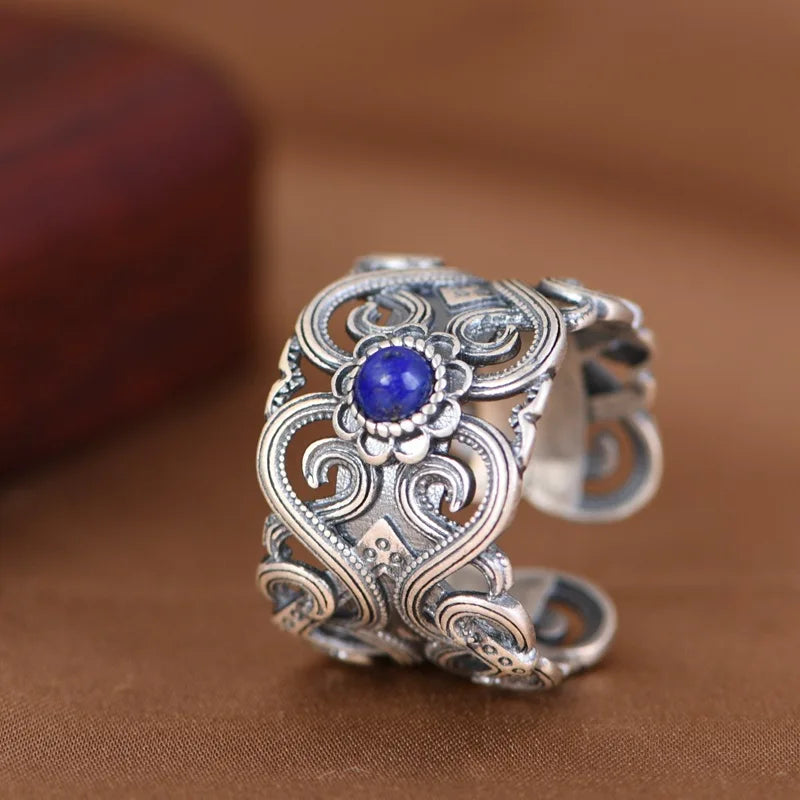 "Lapis Lazuli" ring in 925 silver