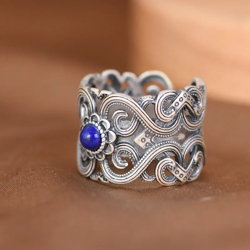 "Lapis Lazuli" ring in 925 silver