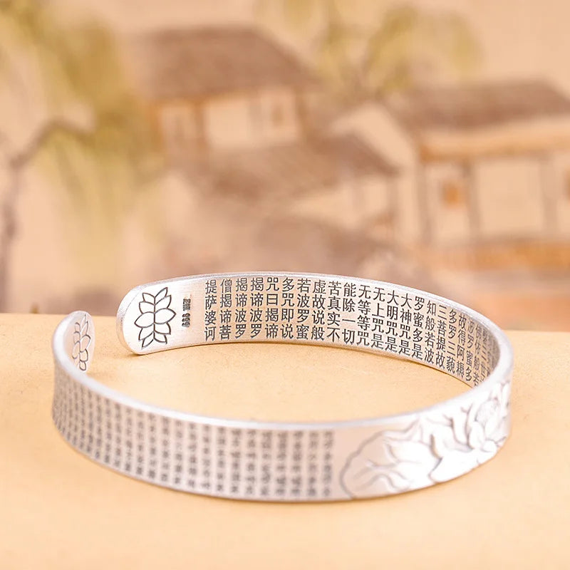 Brazalete "Flor de loto" plata 925